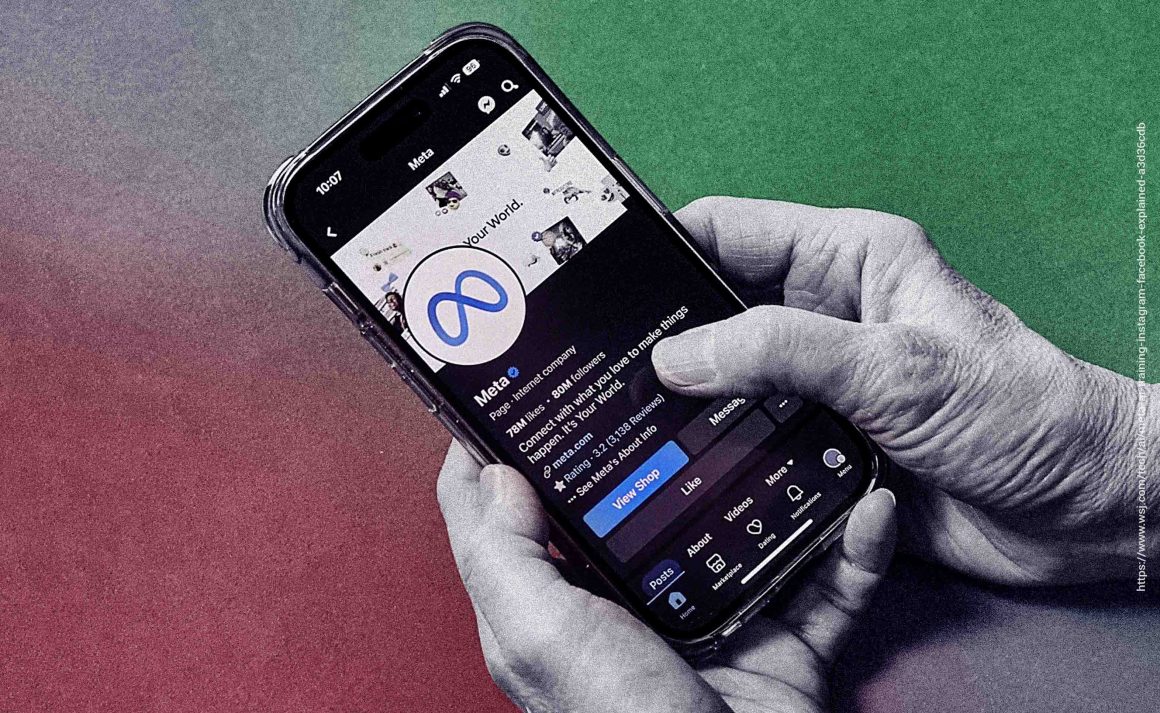 Telemóvel no Facebook, na página da Meta, empresa-mãe das redes sociais como Facebook, Instagram, WhatsApp