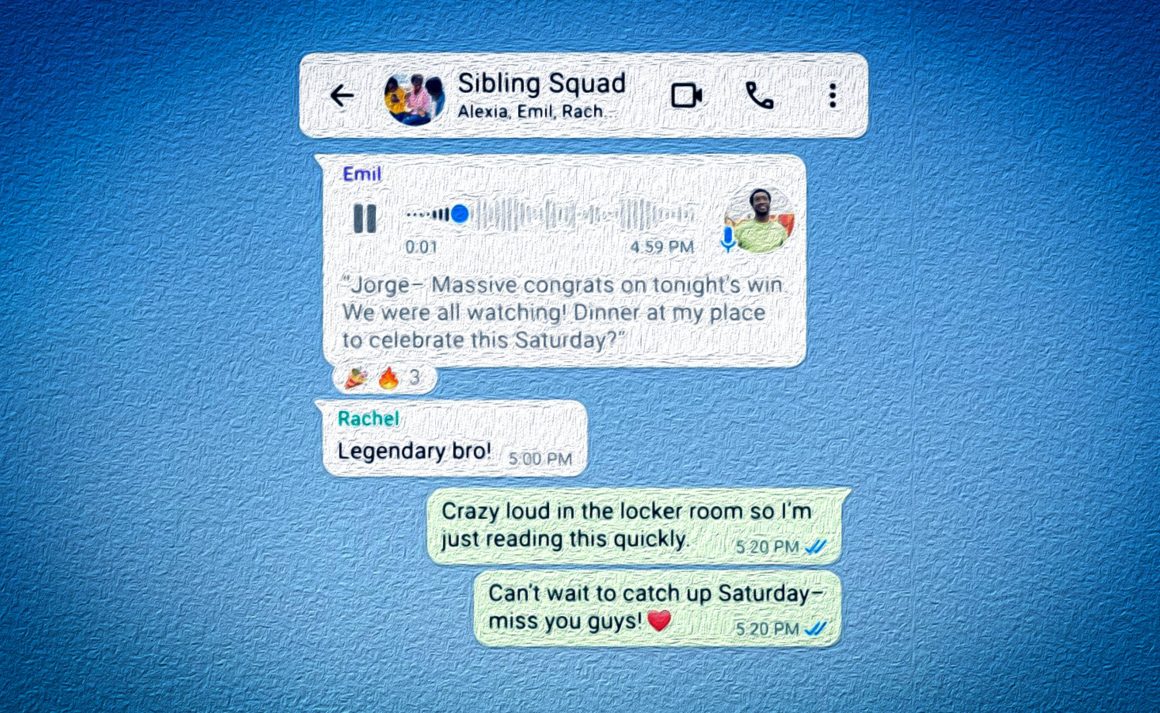 Imagem ilustrativa de transcrição de áudio no WhatsApp