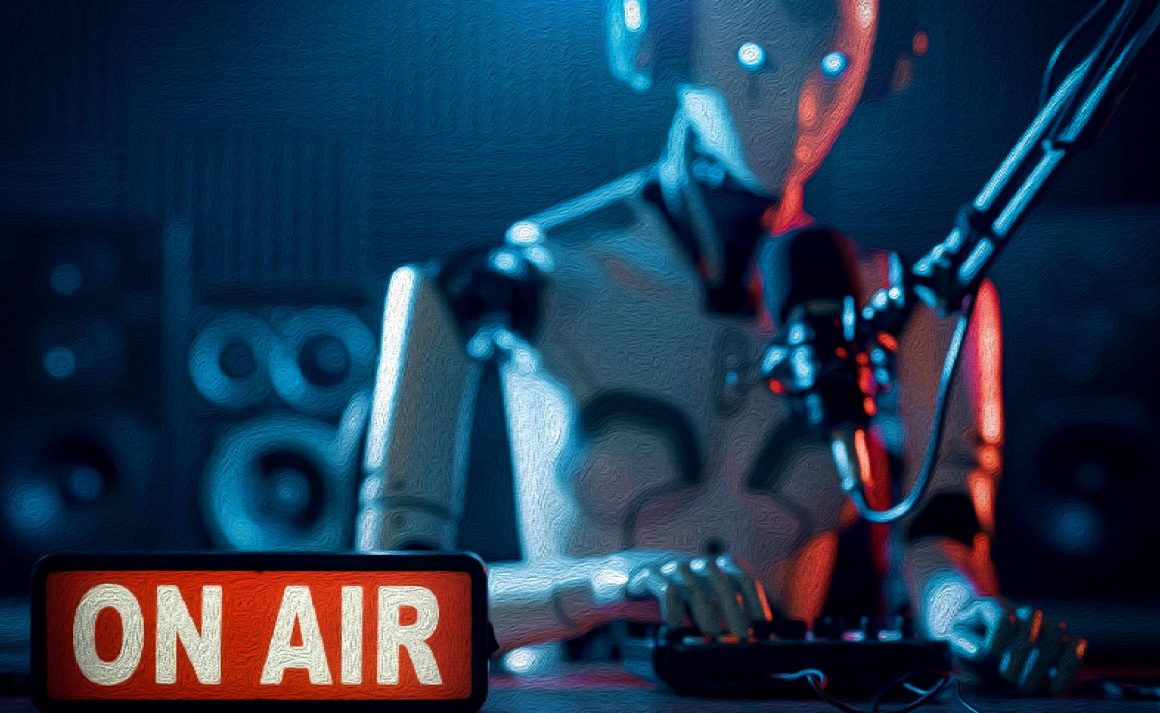 Robô numa estação de rádio