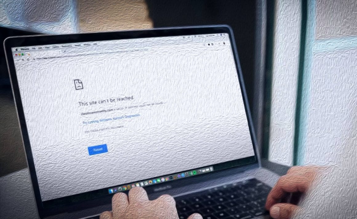 Computador sem conexão a internet