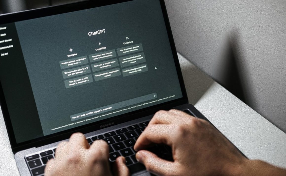 homem usa ChatGPT